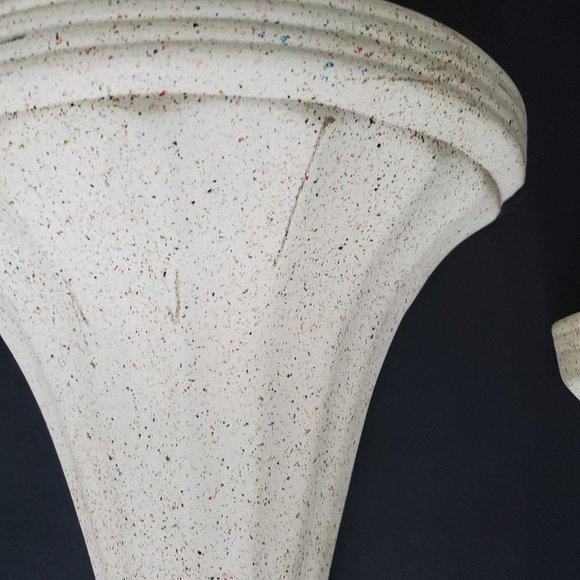 2pcs Plaster / Ceramic Wall Sconces Matte White Subtle Speckled Wall Display - Picture 3 of 10